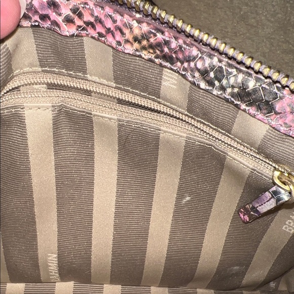 Brahmin Exotic Pink and Black Crossbody Bag - Picture 9 of 9